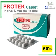 EXP03/27 PROTEK CAPLET MAGNESIUM, VITAMIN B12, VITAMIN D3 CAPLETS 60'S (SUPPLEMENT SARAF & OTOT)