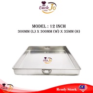 Aluminium Shallow Square Cake Mould Tin – 8 / 10 / 12 / 13 Inch | Loyang Kek Segi Empat & Kuih (4 Si