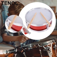 [TENOL] Stainless Steel Snare Drum with Drumsticks and Strap Beginner Musical Instruments Drum Pad P