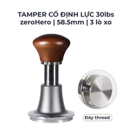HERO Tamper Coffee Tamper Fixed Compression Force 30lbs 58.5mm Bottom Thread