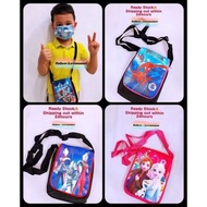 Beg Budak Raya Lelaki/Perempuan/Kanak Beg Budak Galas Beg Raya Kids Sling Boy Ultraman/Spiderman/Fro