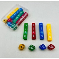 4-color bone Stick + dice/Number Counting/Domino +