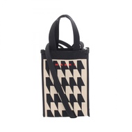 【มือสอง】 กระเป๋าสะพายข้าง มาร์นี MARNI รุ่น Nano Shopping Bag ลายตารางหมากรุก 2WAY SHMP0085A1P4556ZO