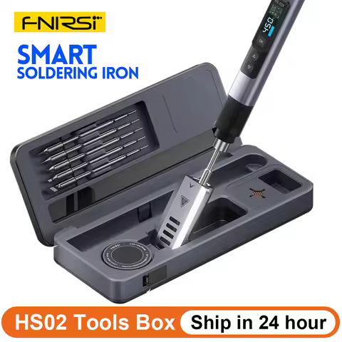 FNIRSI HS02 Soldering Iron HS-02A Tools Box PD 100W Adjustable Constant Temperature Welding Repair T