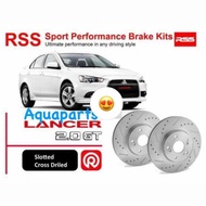 Lancer GT 294mm RSS Sport Brake Disc Rotor with slotted and cross drilled type