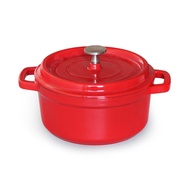 Enameled Cast Iron Dutch Oven, 24cm Dutch Oven Pot with Lid, Round Enamel Dutch Oven for Bread Bakin