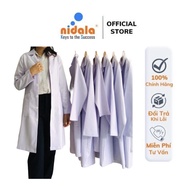 Blouse nữ-Áo bác sĩ nữ cao cấp Nidala áo form dài dáng dài tay dài chất vải dày dặn đường may đẹp s
