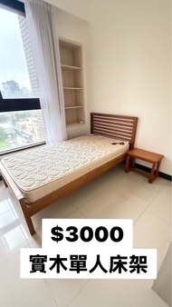 詩肯柚木家具-單人床架