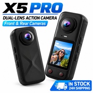 X5 Pro Action Camera Front Rear Dual Lens 2.0 Inch Screen 4 Million Pixels 200°Wide-Angle Handheld P