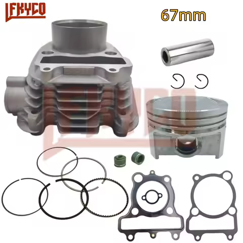Motorcycle 67mm Cylinder Kit Motor for Yamaha AG200 ZS200-GY LZX200GY-2 LY200 TW200 AG200E AG200F AG