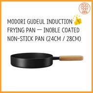 MODORI GUDEUL INDUCTION FRYING PAN — INOBLE COATED NON-STICK PAN (24CM / 28CM)