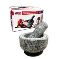 STONE MORTAR & PESTLE WITH PAD/Lesung Batu Berpelapik Getah/Lumbang Alu/Tumbuk chili/Batu Lesung(Nat