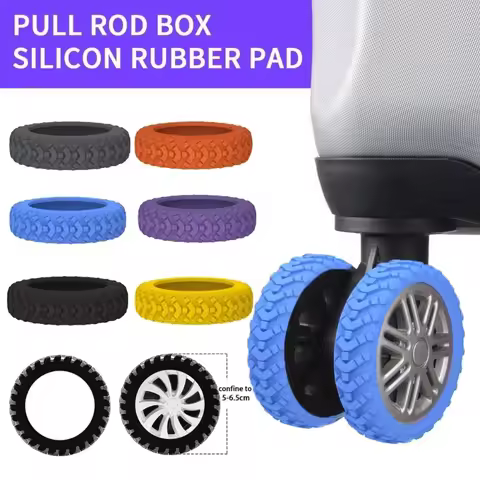 8pcs Luggage Wheel Protection Cove Soft and Silent Handcarts Boxes Wheel Pulley Accessories Luggage 