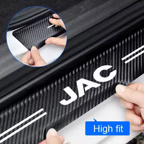 Carbon Fiber Car Trunk Bumper Protective Sticker For JAC Refine J3 J4 J7 JS2 JS3 JS4 KR1 S2 3 4 5 7