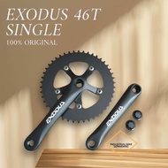 (( CRANK EXODUS 46T )) Crank Single 46 T Alloy Aluminium Crank Sepeda Fixie Seli Lipat MTB Single Sp