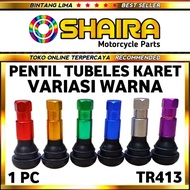 COLORED RUBBER TUBELESS VALVE / COLOR RUBBER TUBELESS VALVE VARIATION TR413 UNIVERSAL MOTORCYCLE / C