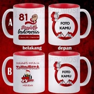 Mug Warna Dalam Merah 17 Agustus / Mug Merah Putih / Mug Merdeka