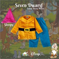 Sleepy Seven Dwarfs Cosplay Costume From WhiteSnow Sleepy Character Kids Clothes 7 Dwarfs
