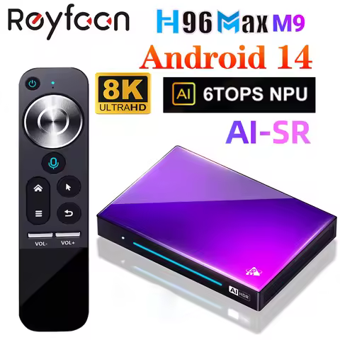 H96 MAX M9 AI-SR TV Box Android14 Rockchip RK3576 Quad Cortex A72 + Super Resolution 8K Video Decodi
