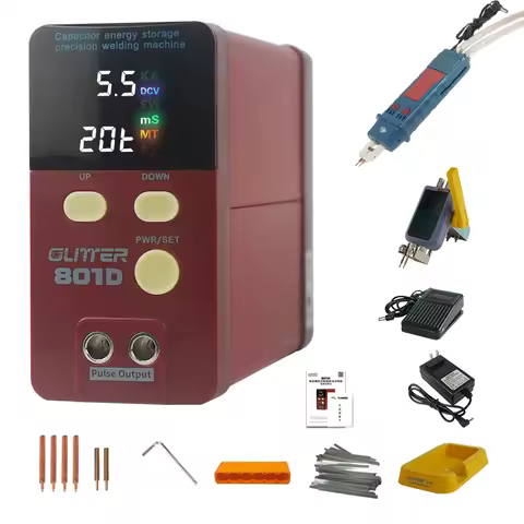 GLITTER 801D Faraday Capacity Spot Welding machine 12KW Battery welder Spot Welder 0.2mm Pure Nickel