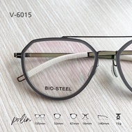 Polin V-6015 กรอบแว่นน้ำหนัก เบาทน ไร้สกรู ทรงสวยหรู