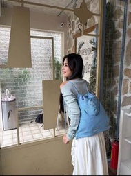 Chanel Denim Makeup Collection丹寧藍牛仔抽繩背包