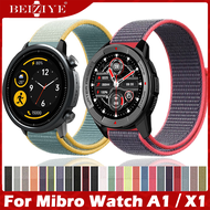 For Mibro watch X1 สาย New Nylon Braided Loop สายนาฬิกา for Mibro watch A1 สาย smart watch band Elastic Bracelet ผ้าไนลอน Quick release Bands soft sport สายนาฬิกาข้อมือสำหรับ Accessories