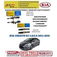 KIA CERATO K3 1.6/2.0 2013-2016 SHOCK ABSORBER (54651/54661-A7100 RR 55300-A7100)BOSKOS : KOREA