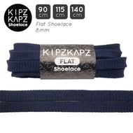 KIPZKAPZ FS49 NAVY BLUE 90cm 115cm 140cm Shoelace Flat Shoelaces Navy BLUE 8mm Shoe Lace