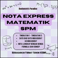 [SOFTCOPY/PDF] NOTA EXPRESS MATEMATIK SPM| KSSM | Tingkatan 1 hingga Tingkatan 5 | Format Terkini