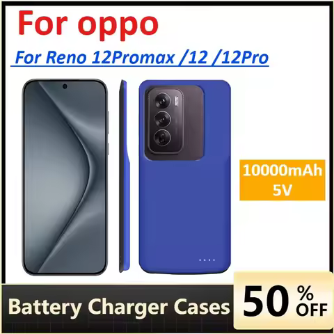 Battery Charger Cases for oppo Reno 12Promax Reno12 12Pro Portable Charger Power Bank Case