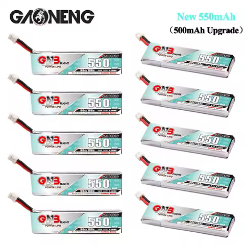 GNB 1S 3.7V 550mAh 90C/180C Lipo Battery With PH2.0 Plug for TINY8X Blade Inductrix FPV QX2 120S Bet