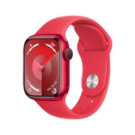 Apple Watch S9 GPS 45mm 紅鋁錶殼配紅運動錶帶(S/M)