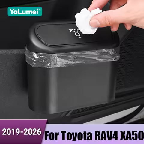 2Pcs Car Hanging Trash Can With Lid Garbage Bin For Toyota RAV4 XA50 2019 2020 2021 2022 2023 2024 2