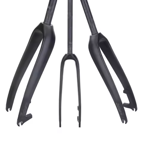 MTB Fork Full Carbon Fiber Bike Front Fork26/ 27.5 Rigid Bicycle Fork Straight Tube 430g Carbon Ligh