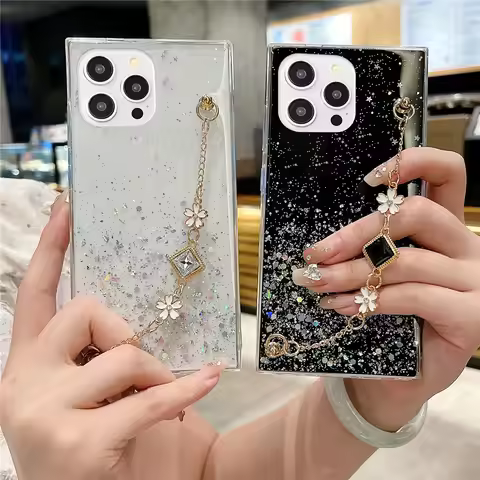 3D Diamond Flower Bracelet Phone Case For Huawei P50 P30 P20 Lite Mate 20 Pro Nova 8 9 SE 11 12 Pro 