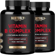 Vitamin B Complex - Contains All Essential B Vitamins - B1, B2, B3, B5, B6, B7, B9, B12 and Biotin -