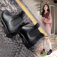 ALI🍒Cross-Border Fashion Chelsea Short Tube Rain Boots Women's Elastic Rain Boots Dr. Martens Boots Non-Slip Rain Boots