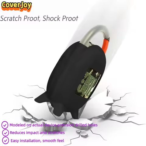 CoverJoy Silicone Case for JBL Clip 4 Speaker Shockproof Protective Cover with Carrying Strap