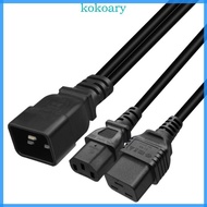 KOK C20 to C13+C19 Y Splitter Power Plug Cord Single IEC 320 C20 Male to C13+C19