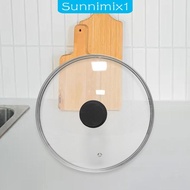 [Sunnimix1] 34cm Glass Lid for Clear Cooking Pot Lid for Frying Pan French Fries Cooker