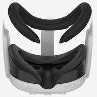 Face Cover for Meta Quest 3 VR Headset Silicone Face Cushion Pad Sweatproof Blackout Eye Mask for Meta Quest 3 Accessories
