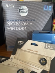 Intel Core i5-12400 BOX 行貨& MSI PRO B660M-A WIFI DDR4 Micro-ATX& KLEVV Bolt X Series 32GB (2x 16GB) 