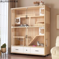 Cat House IMU1 Cat House Cat House Free Space Oversized Solid Wood Cat Cage Cat Cabinet House House 
