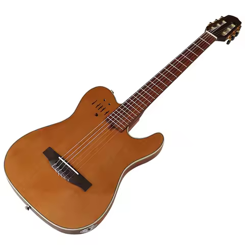 Full Hand-made Silent Classic Guitar A Grade Red Cedar Top Black Wood Fingerboard Matte Finish Silen