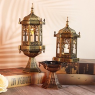 Moroccan Style Retro Hollow Style Lamp LED Candle Style Lamp Hexagonal Table Lamp Middle East Festiv