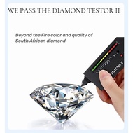 High sale CKT Real 18k White Gold 1ct D Color Moissanite Diamond Necklace Pendant for Women Platinum