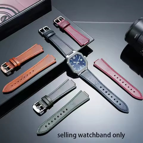 For Casio MTP-B195 Retro Business Genuine Leather Watch with Men's and Women's Waterproof Soft Watch