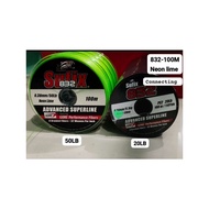 LINE STRING/ PE SUFIX 832 100M NEON LIME LINE/, connecting