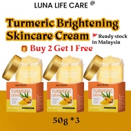 【BUY 2 GET 1 FREE】Turmeric cream Krim Muka Kunyit Asli 30g  Whitening Brighten Fades acne scars and 